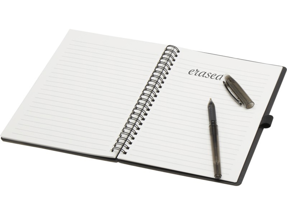 Slate многоразовый набор из блокнота в мягкой обложке и ручки - сплошной черный