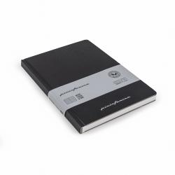 Блокнот линованный Pininfarina из каменной бумаги в твердой обложке, А5, черный