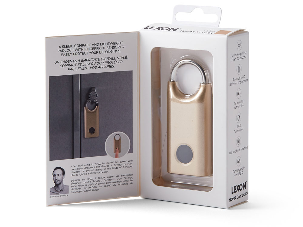 Замок с сенсором Noma Lock, темно-серый