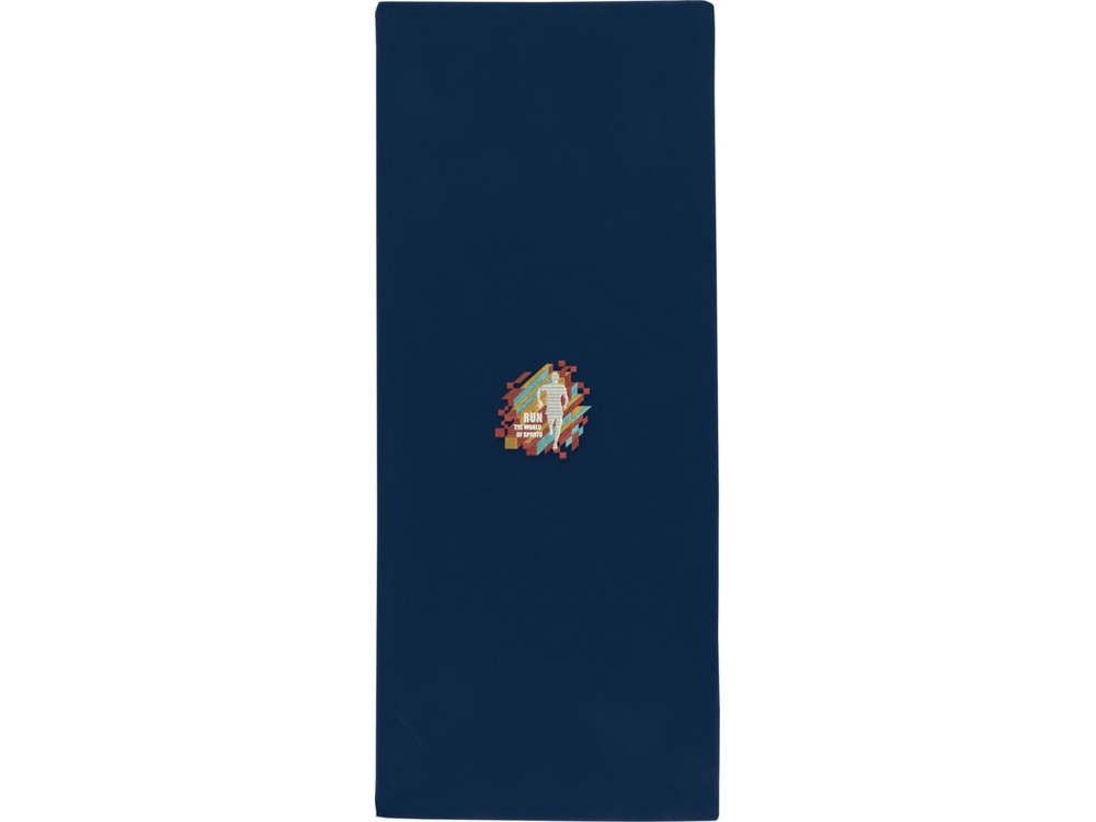 Lucas спортивное полотенце из переработанного полиэстера 30х80 см - Темно - синий
