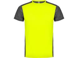 Спортивная футболка Zolder мужская, неоновый желтый/черный меланж
