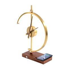 Светодиодный светильник с беспроводной зарядкой и часами Nikka Светодиодный светильник с беспроводной зарядкой и часами Nikka