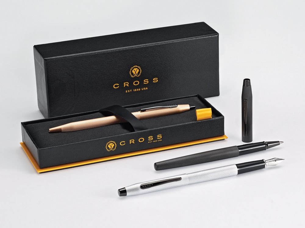Шариковая ручка Cross Classic Century Brushed Rose Gold PVD, золотистый