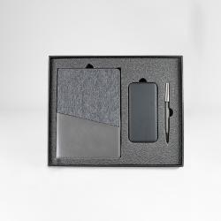 Набор подарочный DENIM: ежедневник, ручка и power bank в коробке с ложементом Набор подарочный DENIM: ежедневник, ручка и power bank в коробке с ложементом