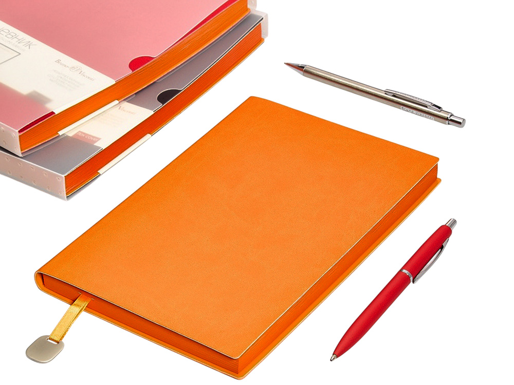 Ежедневник А5 недатированный Mercury, оранжевый