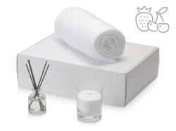 Подарочный набор White light 2.0 с пледом, диффузором, насыпной свечой