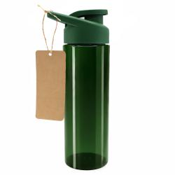 Пластиковая бутылка Ronny To Go с биркой, тёмно-зелёная Пластиковая бутылка Ronny To Go с биркой, тёмно-зелёная