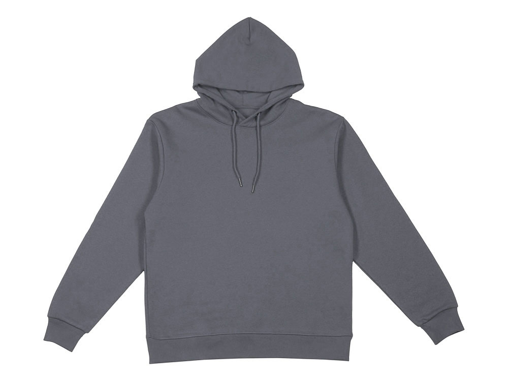 Толстовка с капюшоном оверсайз Lisbon унисекс, темно-серый