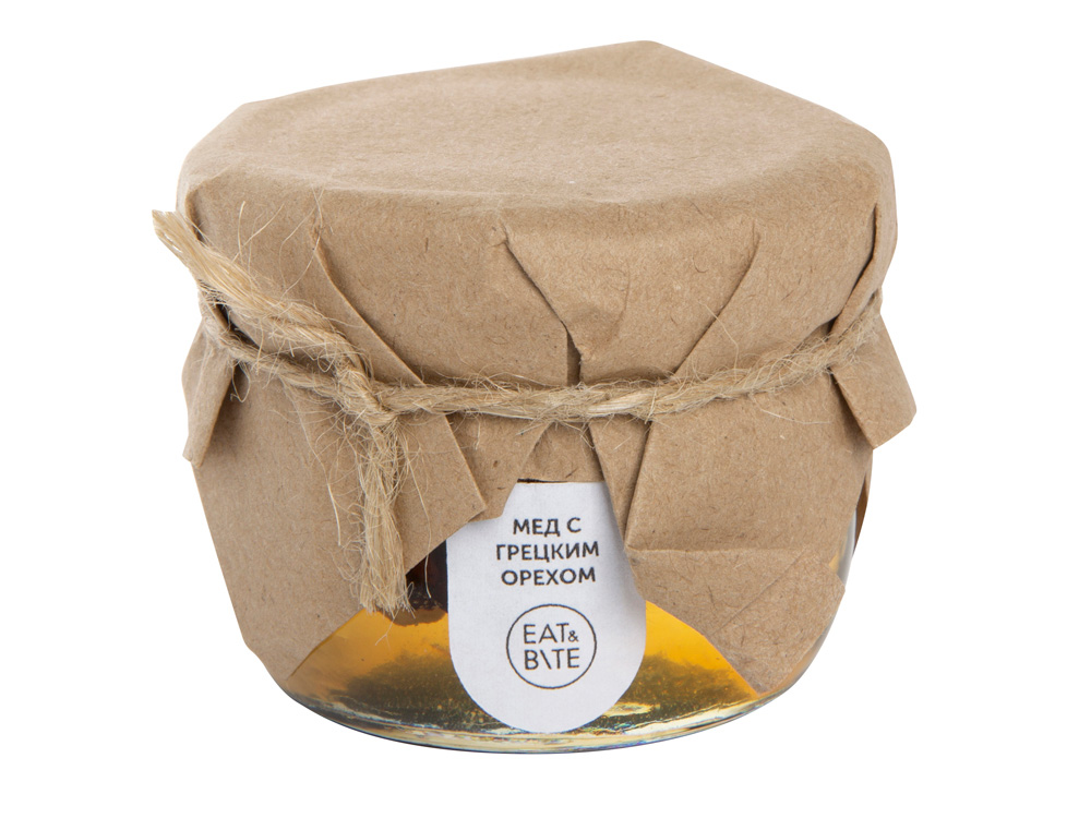 Сувенирный набор Мед с грецким орехом 120 гр Сувенирный набор Мед с грецким орехом 120 гр