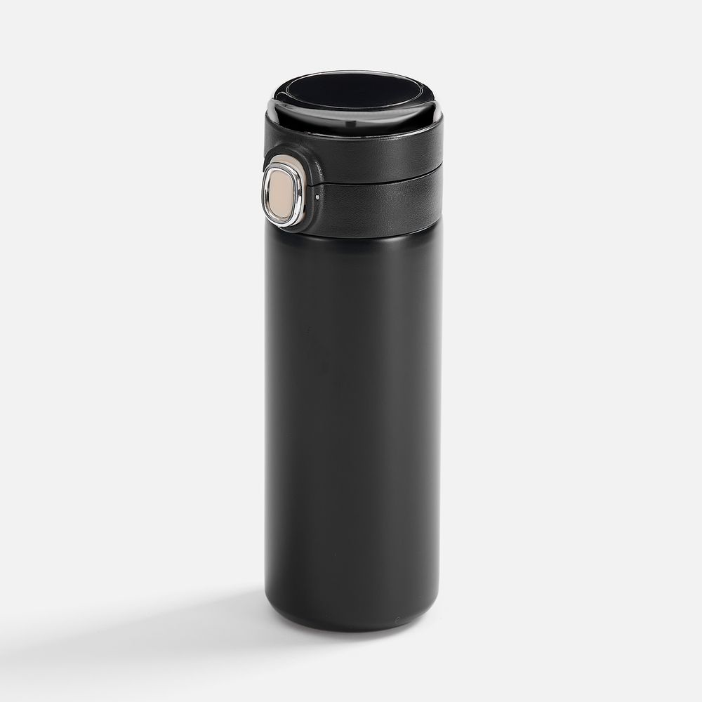 Смарт-бутылка c заменяемой батарейкой warmSens, черная