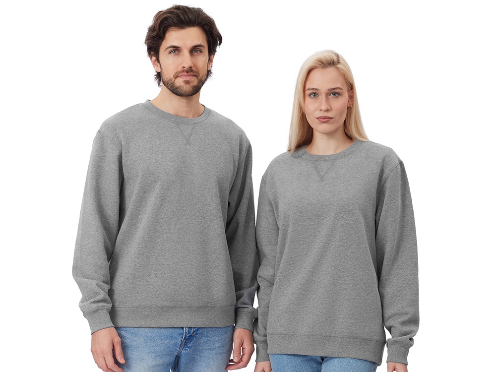 Свитшот Lisbon унисекс, серый меланж
