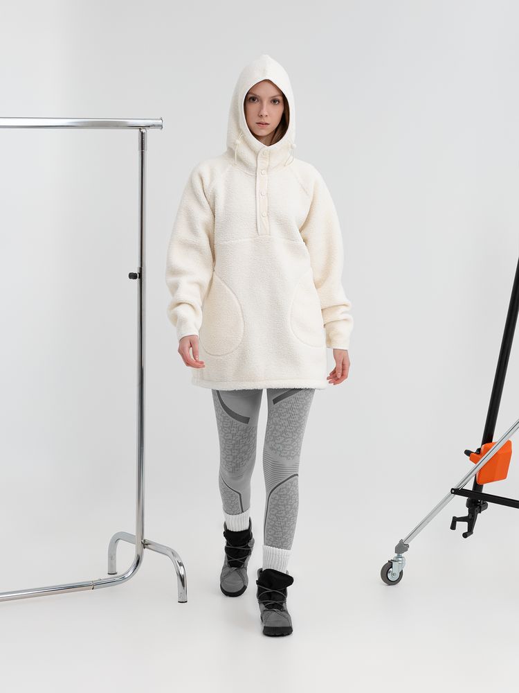 Анорак унисекс Oblako, молочно-белый Анорак унисекс Oblako, молочно-белый