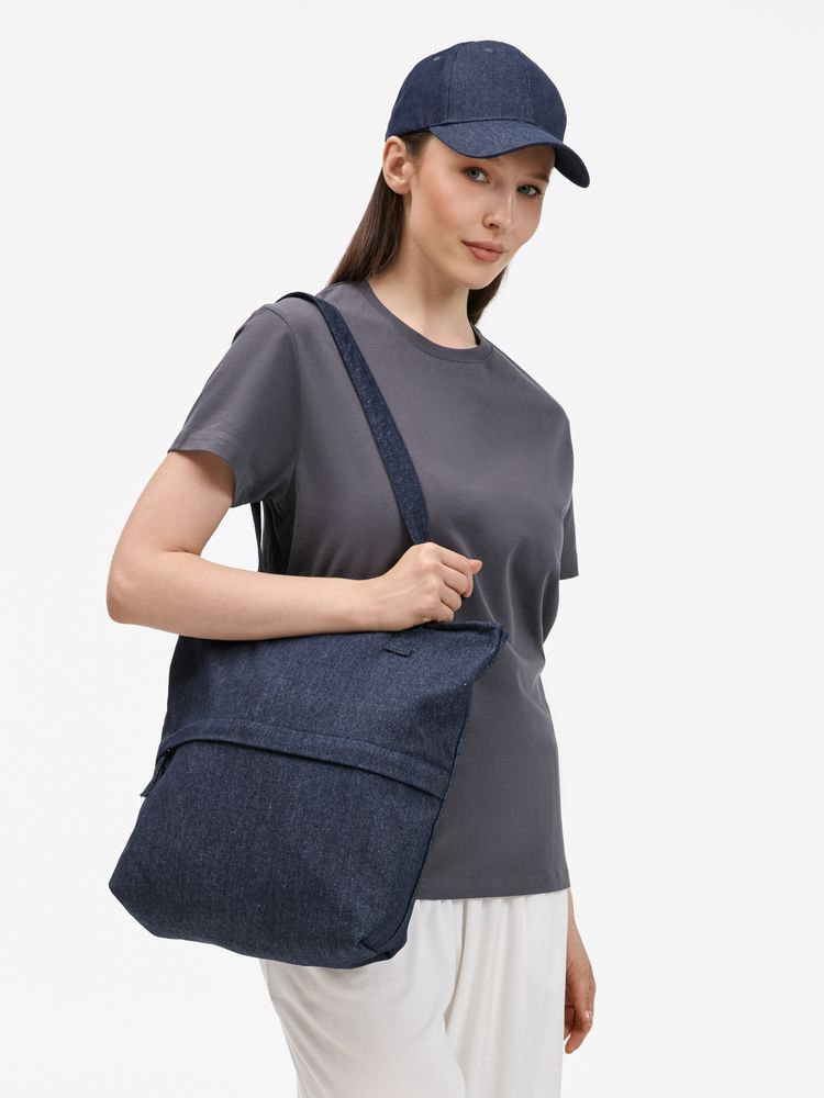Сумка для покупок Denimate, темно-синяя Сумка для покупок Denimate, темно-синяя