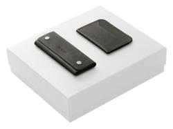 Подарочный набор Long River: картхолдер, ключница, белая коробка Подарочный набор Long River: картхолдер, ключница, белая коробка