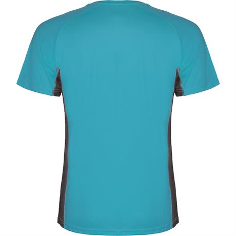 Спортивная футболка SHANGHAI мужская, БИРЮЗОВЫЙ/ТЕМНЫЙ ГРАФИТ M