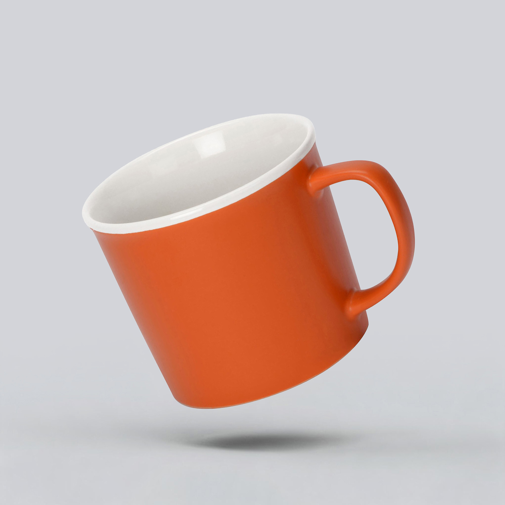 Матовая кружка Nancy 360 мл цветная снаружи, белая внутри, оранжевый