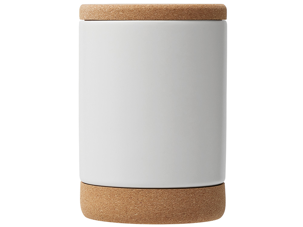 Кружка 450 мл с пробковым дном с крышкой Корк & Бон, белый Кружка 450 мл с пробковым дном с крышкой Корк & Бон, белый