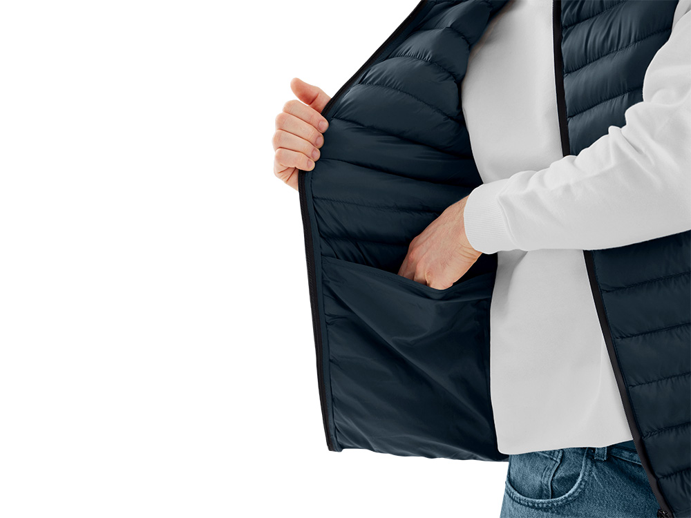 Стеганый жилет Uniqloud, темно-синий