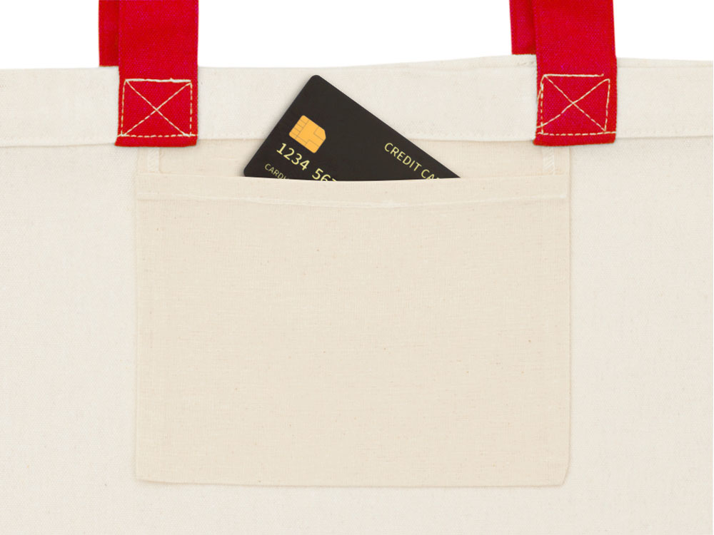 Сумка для шоппинга Cotton из переработанного хлопка 280 г, красный Сумка для шоппинга Cotton из переработанного хлопка 280 г, красный