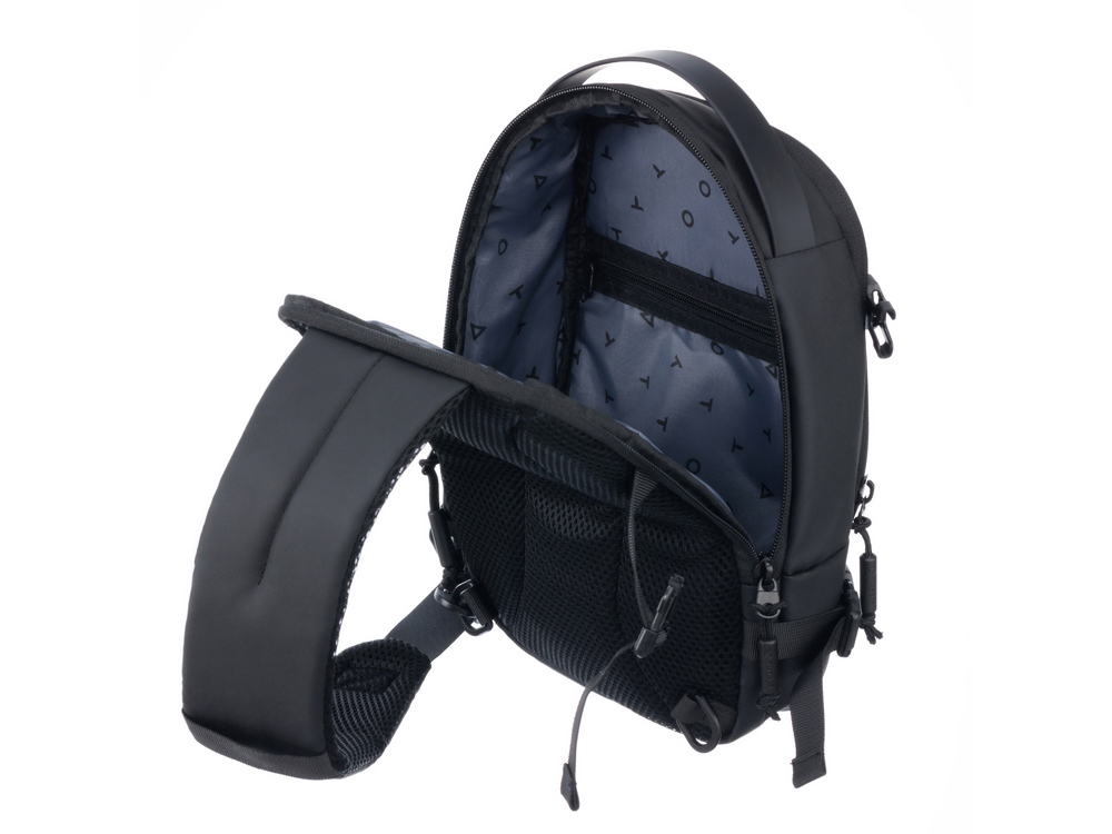 Рюкзак на одно плечо TORBER Xtreme, зелёный/чёрный, 20 х 8 х 31 см, 5л