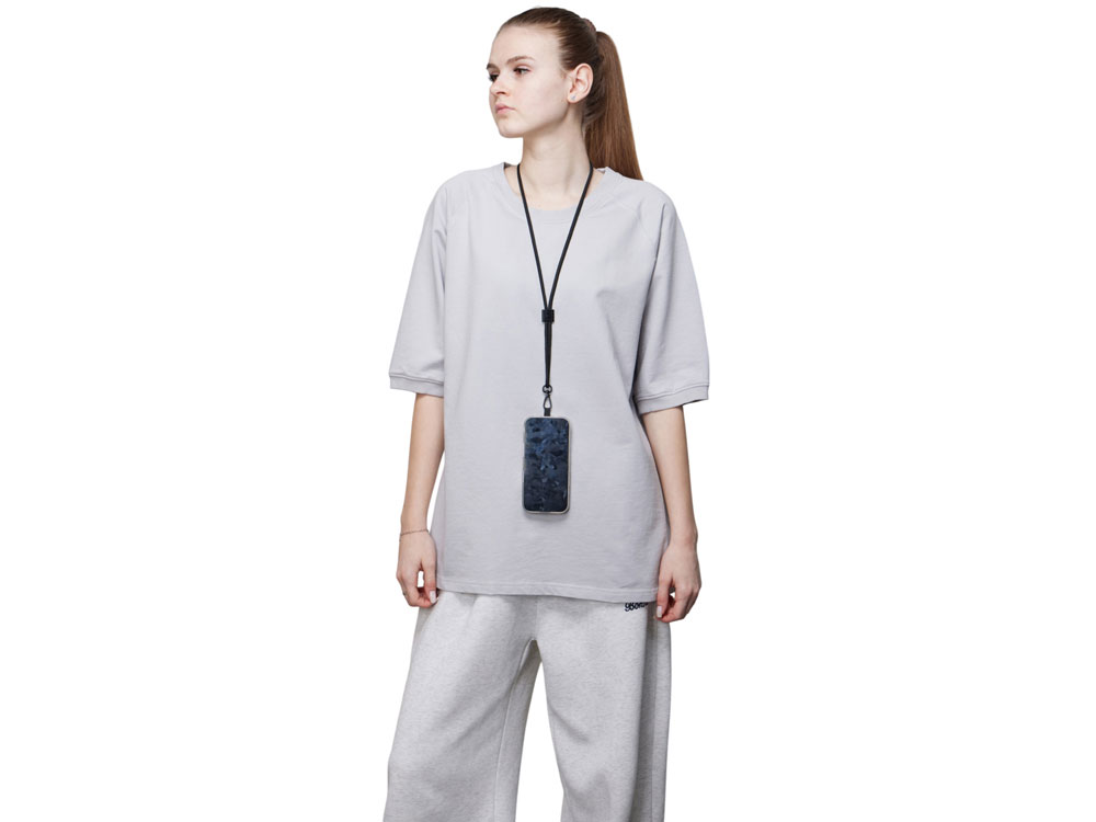 Ремешок на шею для телефона Риксо, черный