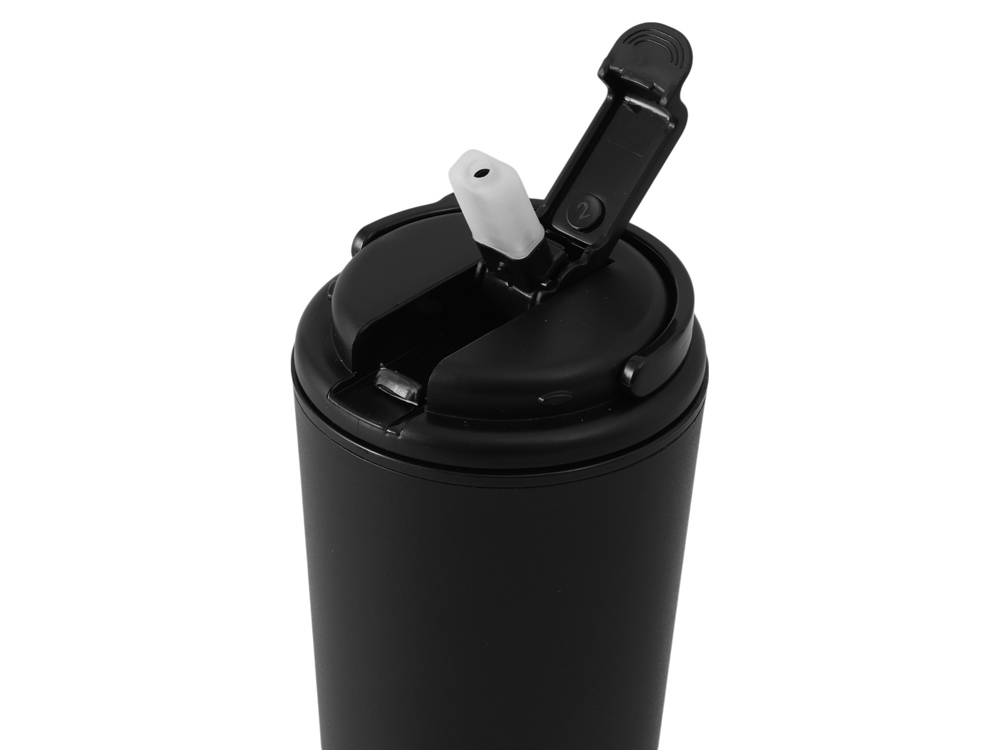 Термокружка с трубочкой Moment Straw, 350 мл, черный