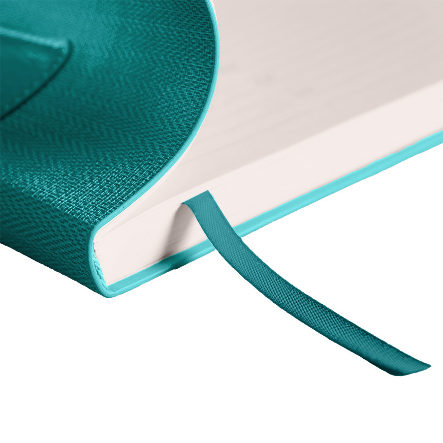 Ежедневник недатированный Scotty, А5-,  бирюзовый, кремовый блок, без обреза