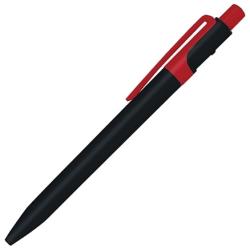 Ручка шариковая пластиковая Ravena Color, черный/красный