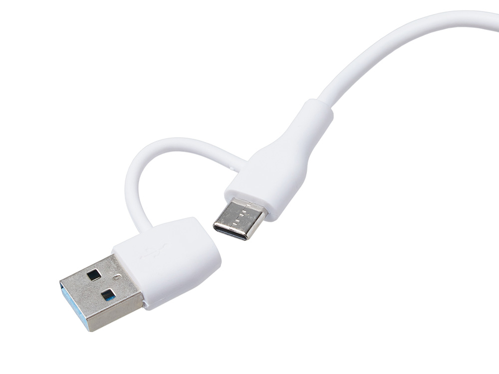 USB хаб Memo, 2*USB, 2*Type C, бамбук USB хаб Memo, 2*USB, 2*Type C, бамбук