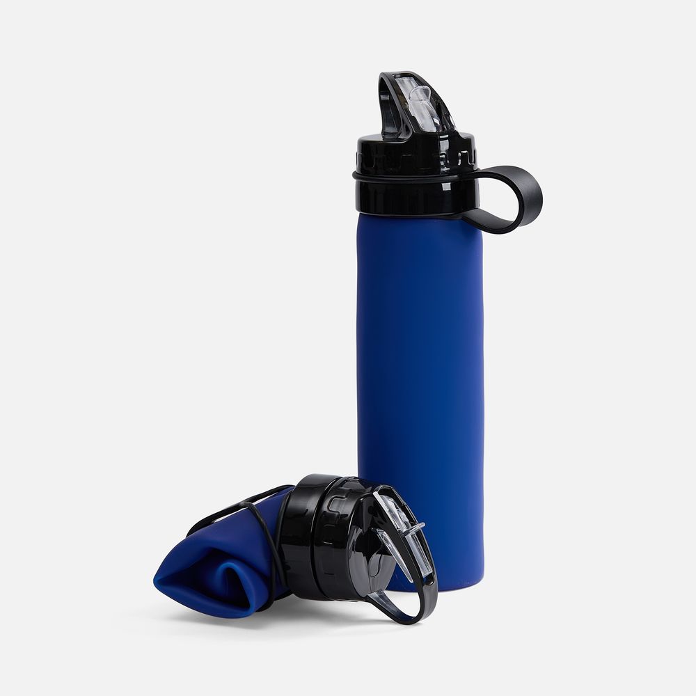 Складная бутылка для воды Langfossen, синяя Складная бутылка для воды Langfossen, синяя