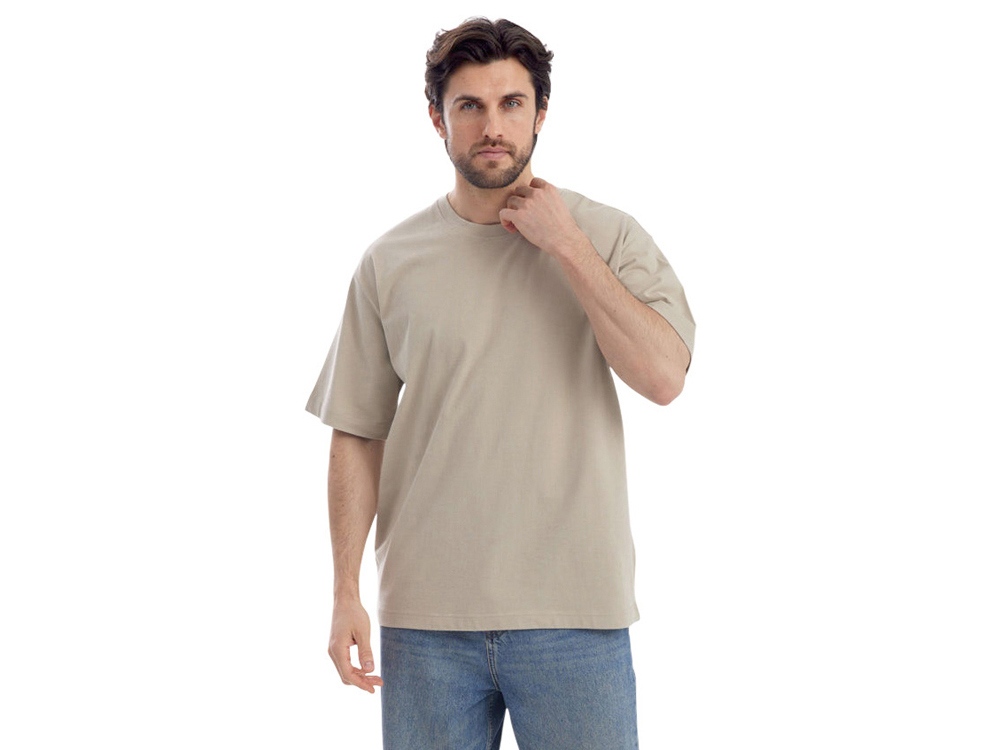 Футболка Kyoto из джерси 180 г/м2 с пич отделкой, унисекс, оливковый