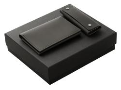 Подарочный набор Long River: обложка для паспорта, ключница (без лого Long River), черная коробка Подарочный набор Long River: обложка для паспорта, ключница (без лого Long River), черная коробка