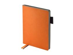 Ежедневник А5 датированный Boston 2026, оранжевый с серым обрезом