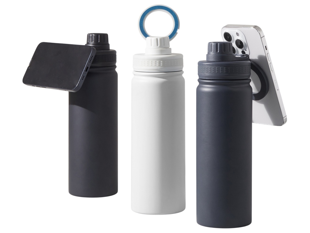 Вакуумная термобутылка с magsafe-держателем INSIDER, 600 мл, синий