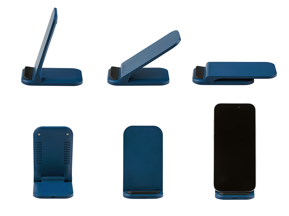 Беспроводное зарядное устройство Foldy, 15 Вт, темно-синий