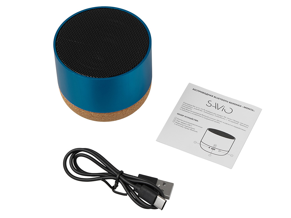 Беспроводная колонка Montii, 3 Вт, синий Беспроводная колонка Montii, 3 Вт, синий