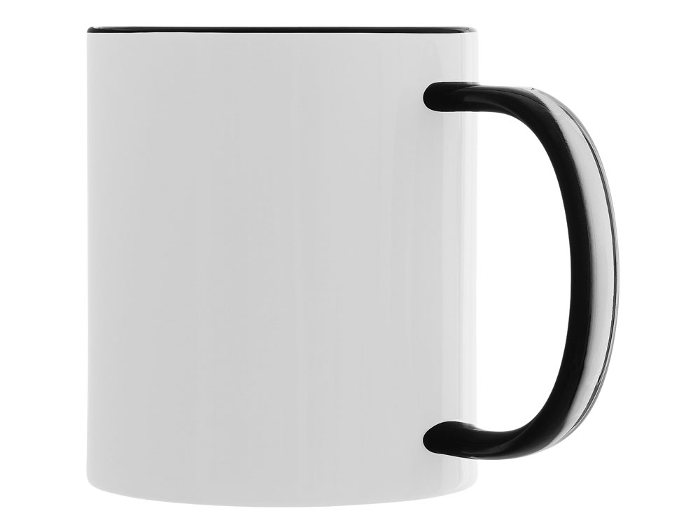 Керамическая кружка со стеклянной ручкой для сублимации Charm, черный