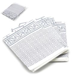 Биоразлагаемая скатерть, бело-серая, набор 5шт