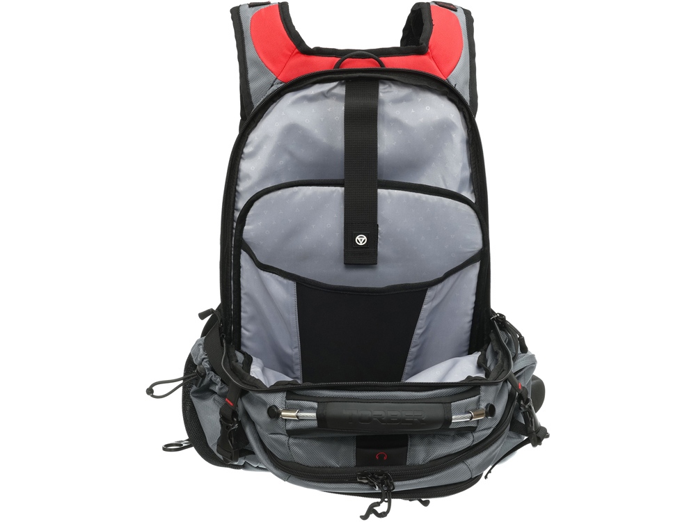 Рюкзак TORBER DRIVE с отделением для ноутбука 15, серый/красный, полиэстер 1680D, 36x17x50 см, 30 л Рюкзак TORBER DRIVE с отделением для ноутбука 15, серый/красный, полиэстер 1680D, 36x17x50 см, 30 л