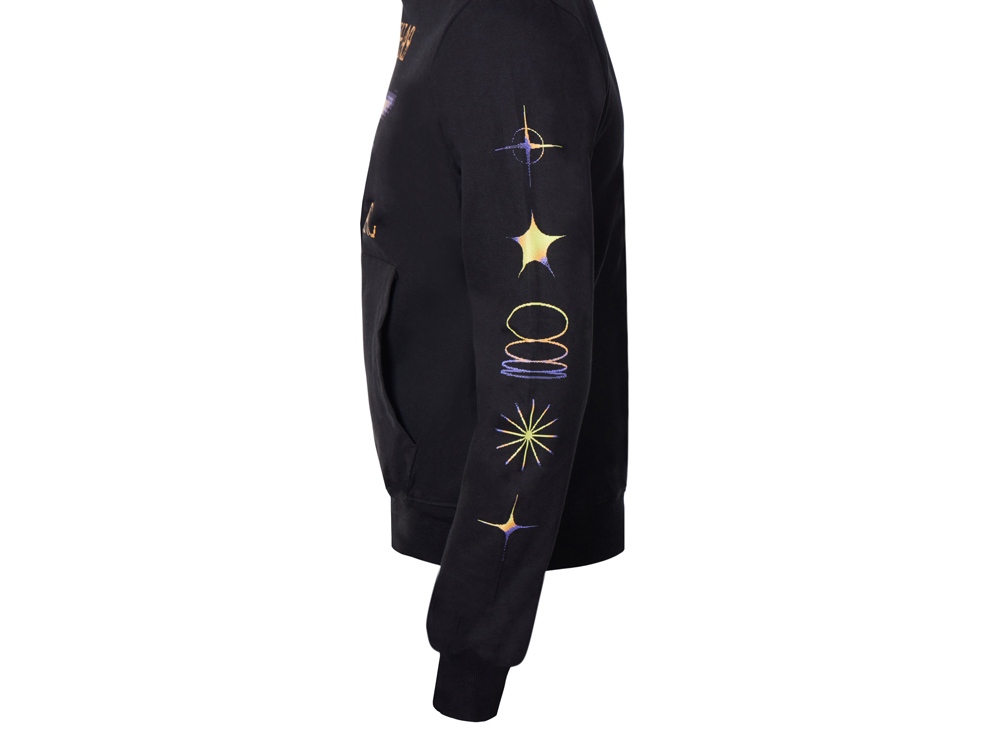 Худи Warsaw, унисекс, черный, ДТФ текстиль и термотрансфер