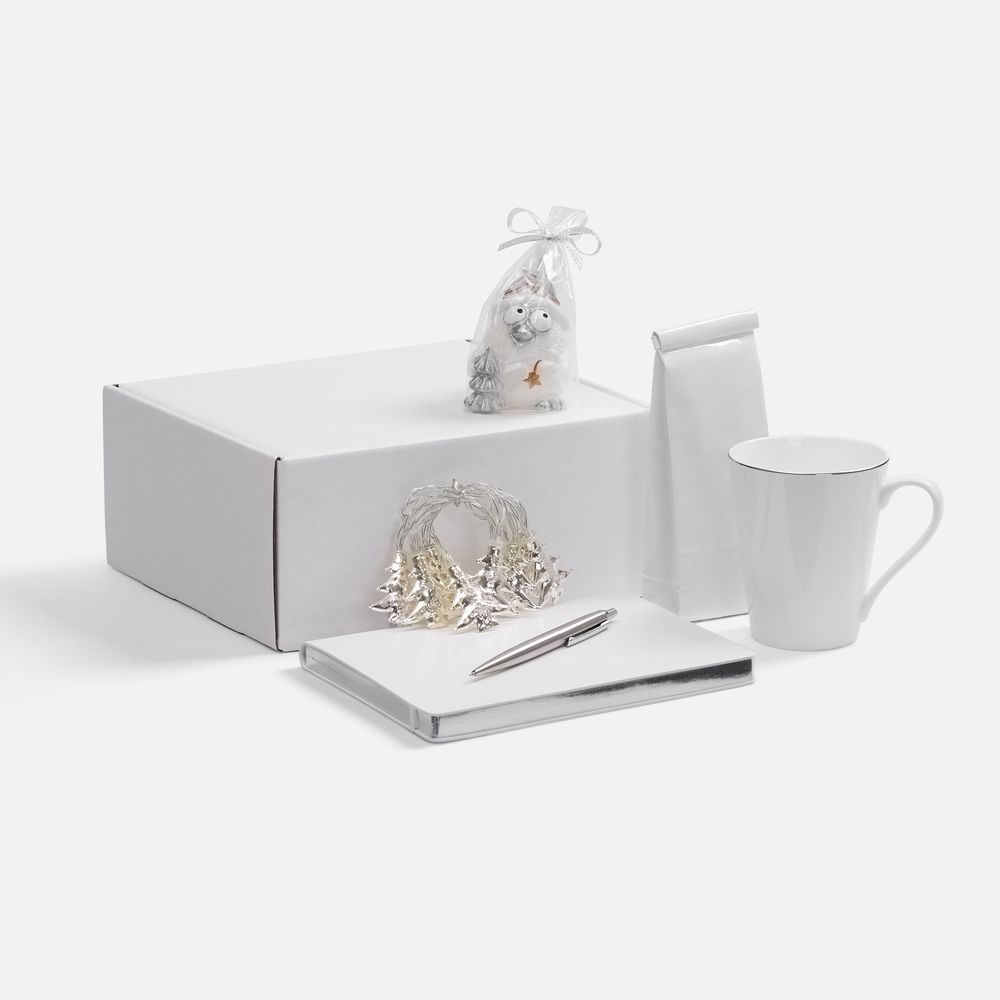 Набор «Планы на счастье», белый с серебристым