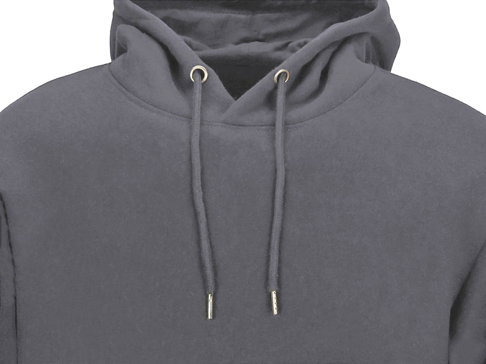 Толстовка с капюшоном оверсайз Lisbon унисекс, темно-серый