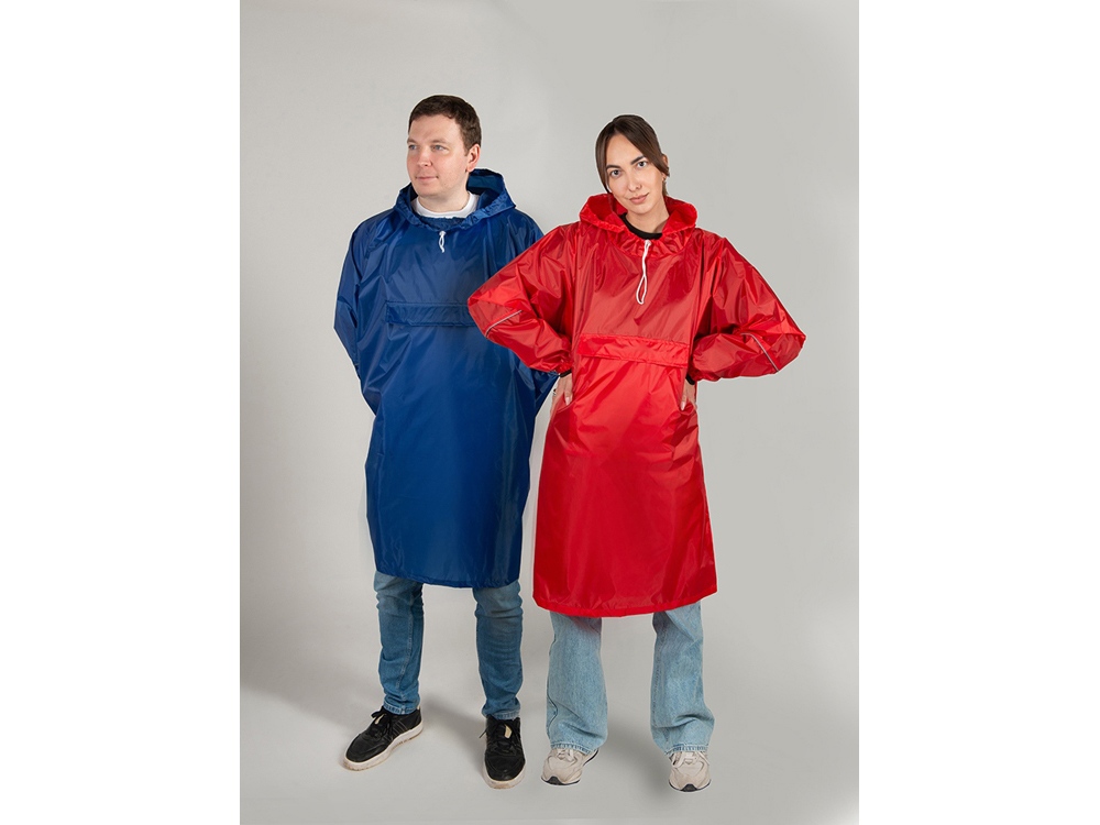 Дождевик - пончо Galaxy со светоотражающими элементами, серый