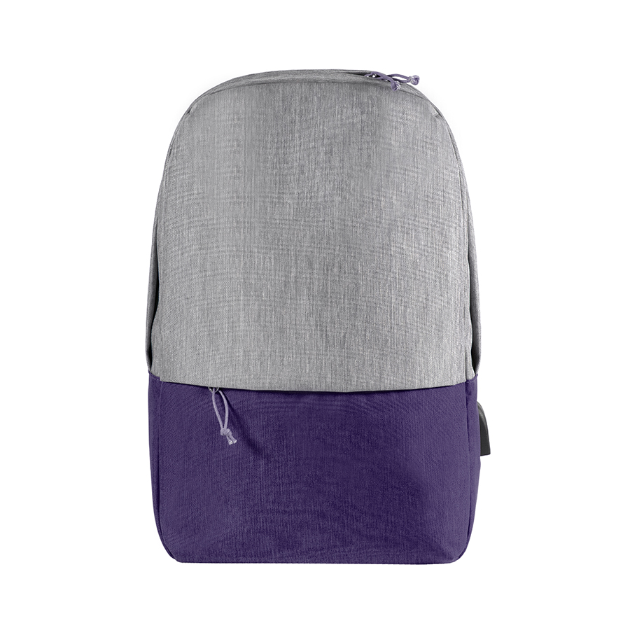 Рюкзак "Beam", серый/фиолетовый, 44х30х10 см, ткань верха: 100% полиамид, подкладка: 100% полиэстер