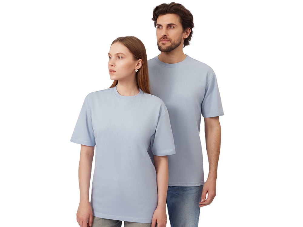 Футболка из френч терри Warsaw унисекс 220гр, небесно-голубой