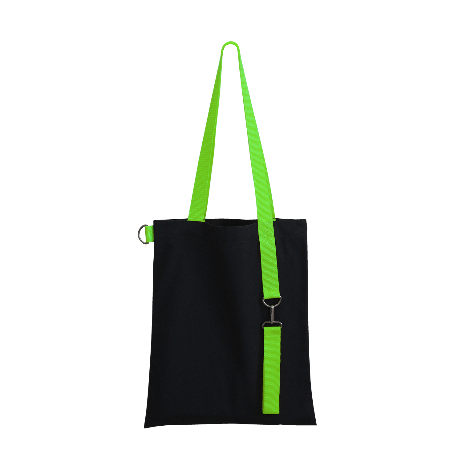 Шоппер Superbag black (чёрный с салатовым)