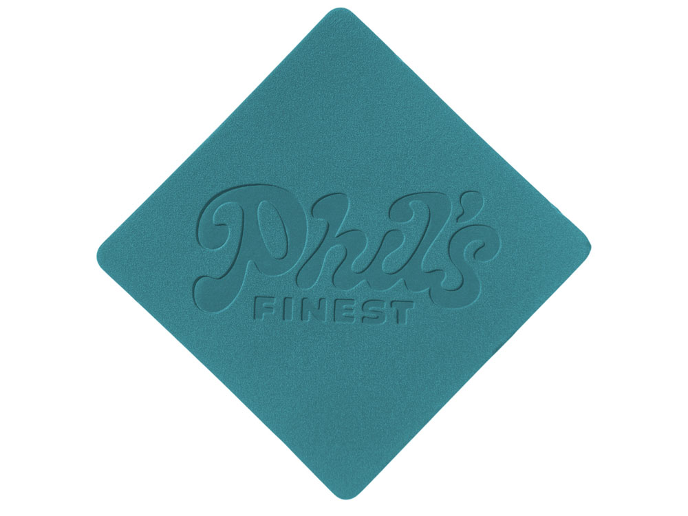 ПАТЧ РОМБ nubuk (голубой) 7,6 х 7,6 см