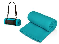 Плед Нежность с плечавым ремнем, светло-голубой Плед Нежность с плечавым ремнем, светло-голубой