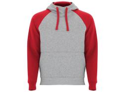 Свитшот Badet мужской, серый меланж/красный