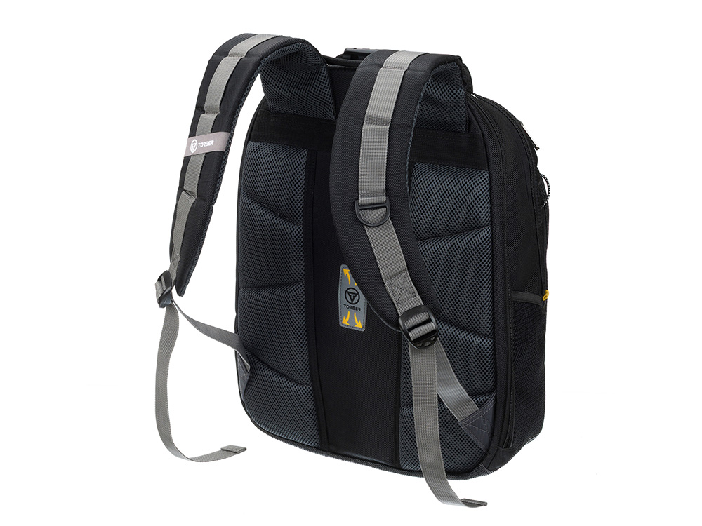 Рюкзак TORBER МЕГАПОЛИС с отделением для ноутбука 15.6, чёрный/серый, полиэстер, 37 х 17 х 45 см